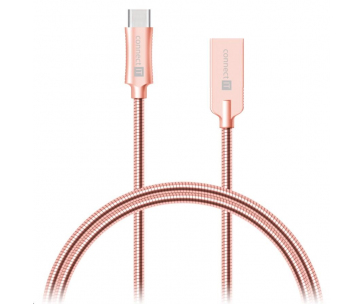 CONNECT IT Wirez Steel Knight USB-C (Type C) - USB-A, metallic rose-gold, 1 m