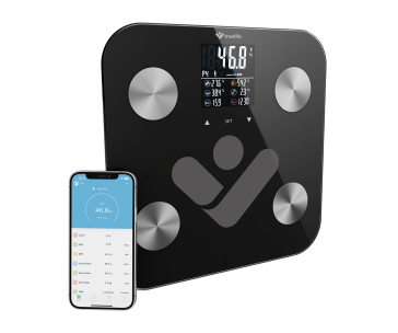 TrueLife FitShape S6 BT - Bioelektrická impedanční bluetooth váha - černá