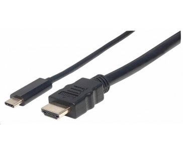 Manhattan kabel USB-C to HDMI, 1m, černá