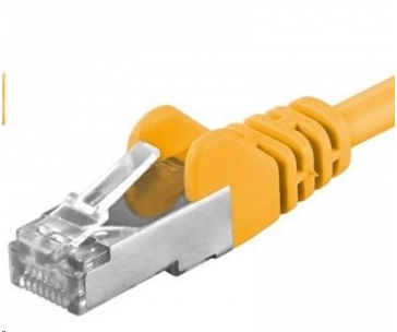 PREMIUMCORD Patch kabel CAT6a S-FTP, RJ45-RJ45, AWG 26/7 1,5m žlutá