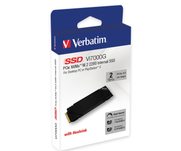 VERBATIM SSD Vi7000G Internal PCIe NVMe M.2 SSD 2TB , W 6700/ R 7400MB/s