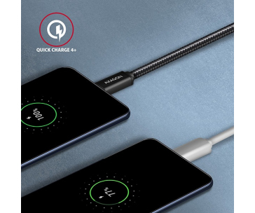 AXAGON BUCM3-AM15AB, SPEED kabel USB-C <-> USB-A, 1.5m, USB 3.2 Gen 1, 3A, ALU, oplet, černý