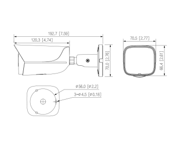 Dahua IPC-HFW3841E-AS-0360B-S2, IP kamera, 8Mpx, 1/2.8" CMOS, objektiv 3,6 mm, IR<30, IP67