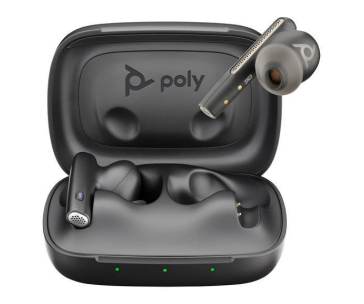 Poly Voyager Free 60 MS Teams bluetooth headset, BT700 USB-A adaptér, nabíjecí pouzdro, černá