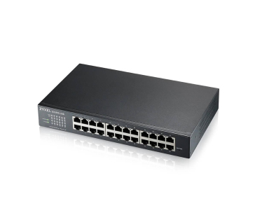 Zyxel GS1915-24E, 24-port GbE Smart hybrid mode Switch, standalone or NebulaFlex Cloud, rackmount, fanless