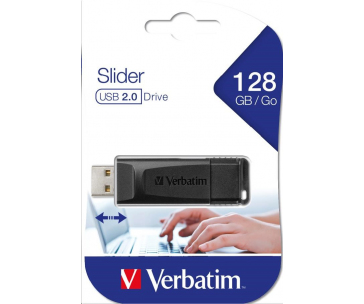 VERBATIM Flash Disk 128GB Store 'n' Go Slider, černá