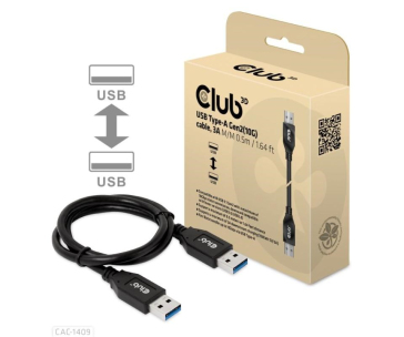 Club3D Kabel USB 3.2 Gen2 Typ-A, 3A M/M, 50 cm