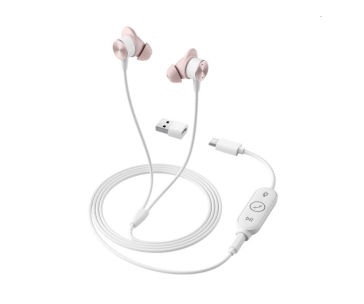 Logitech sluchátka Zone wired Earbuds, drátové, růžová