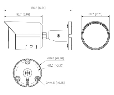 Dahua IPC-HFW2449S-S-IL-0360B, IP kamera, 4Mpx, 1/2.9" CMOS, objektiv 3,6 mm, IR<30, IP67