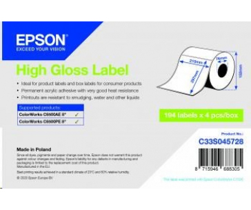 Epson label roll, normal paper, 210x297mm