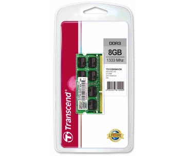 TRANSCEND SODIMM DDR3 8GB 1333MHz 2Rx8 CL9