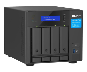 QNAP TVS-h474-PT-8G (2C/PentiumGoldG7400/3,7GHz/8GBRAM/4xSATA/2xM.2/2x2,5GbE/2xUSB3.2/1xHDMI/2xPCIe)