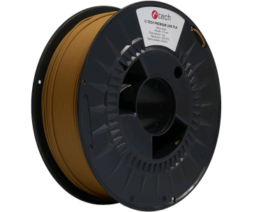 C-TECH Tisková struna (filament) PREMIUM LINE, PLA, dřevo, 1,75mm, 1kg