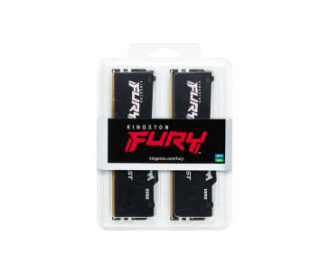 KINGSTON DIMM DDR5 32GB (Kit of 2) 6000MT/s CL30 Non-ECC FURY Beast RGB XMP, Černá