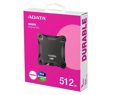 ADATA Externí SSD 512GB SD620, USB Micro-B, USB 3.2 Gen 2, R:520/W:460MB/s, černá