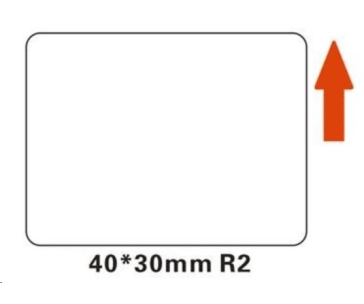 BAZAR - Niimbot štítky R 40x20mm 320ks Bílé pro B21, B21S, B3, B1S - Poškozený obal (Komplet)