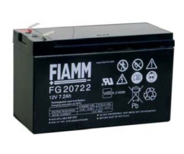 Baterie - Fiamm FG20722 (12V/7,2Ah - Faston 250), životnost 5let