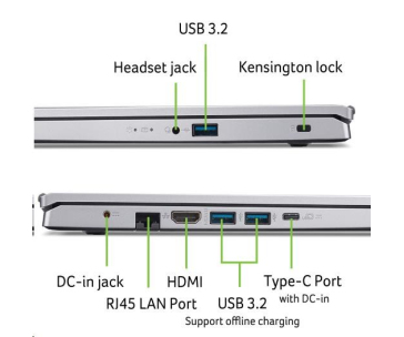 ACER NTB Aspire 3 (A315-59-53KH), i5-1235U, 15,6" FHD,16GB,1TB SSD,Iris Xe,W11H,Pure Silver