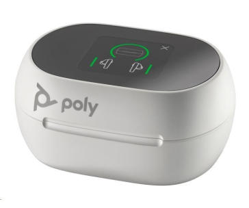 Poly Voyager Free 60+ bluetooth headset, BT700 USB-A adaptér, dotykové nabíjecí pouzdro, bílá