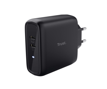 TRUST nabíječka MAXO 65W, 2x USB-C, černá