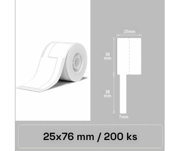 Niimbot štítky na kabely T 25x76mm 200ks Bílé pro B21, B21S, B3, B1S