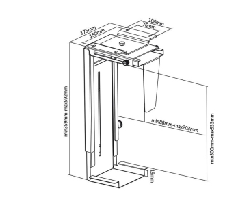 Univerzální držák na PC Fiber Mounts M7C13S