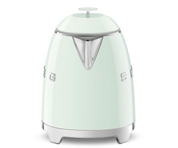 Smeg KLF05PGEU mini rychlovarná konvice, 0,8 l / 3 šálky, 1400 W, styl 50. let, pastelově zelená