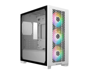 Cooler Master case Elite 301, mini-ITX, 3x 120mm ARGB Fan, bez zdroje, bílá