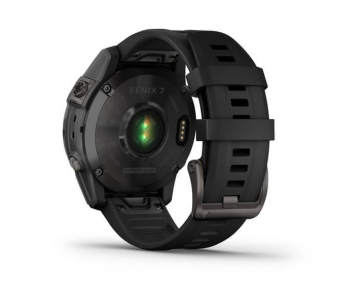 Garmin fenix 7 Sapphire Solar, Titan Black/ Black Silicone Band, EU