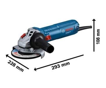 Bosch GWS 12-125 úhlová bruska, 1200 W, 11.000 ot/min, aretovatelný spínač, hrubovací kotouče