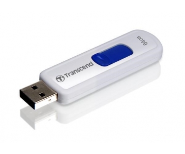 TRANSCEND Flash Disk 64GB JetFlash®530, USB 2.0 (R:16/W:6 MB/s) bílá/modrá Royal