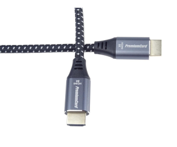 PREMIUMCORD Kabel HDMI 2.1 High Speed + Ethernet kabel 8K@60Hz, zlacené konektory, 1,5m