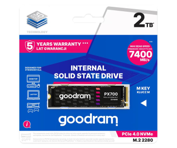 GOODRAM SSD PX700 2TB, M.2 2280 , PCIe Gen4x4, NVMe