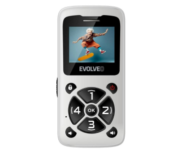 EVOLVEO Mobilní telefon pro seniory EasyPhone ID, bílá