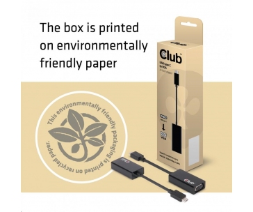 Club3D Adaptér aktivní USB 3.1 typ C na VGA (M/F), 15cm