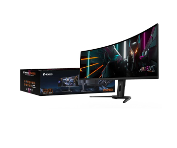 GIGABYTE LCD - 49" Gaming monitor AORUS CO49DQ, OLED, 5120x1440 DQHD 32:9, 144Hz, 1.5M:1, 250cd/m2, 0.03ms, 2xHDMI, 1xDP