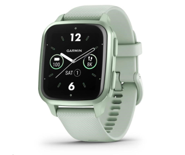 Garmin Venu Sq 2, Metallic Mint / Cool Mint silikonový řemínek, EU