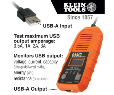 KLEIN TOOLS - USB Digitální měřič a tester, USB-A