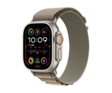 APPLE Watch Ultra 2 GPS + Cellular, 49mm Titanium Case with Olive Alpine Loop - Medium