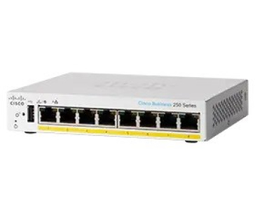 Cisco switch CBS250-8PP-D (8xGbE,8xPoE+,45W,fanless) - REFRESH