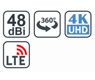 EVOLVEO Jade 1 LTE, 48dBi aktivní venkovní anténa DVB-T/T2, LTE filtr