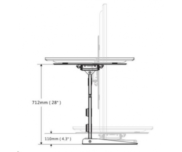 Otočný držák na televizi Fiber Mounts SP2