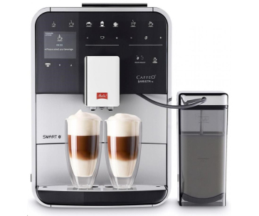 Melitta Barista TS Smart F85/0-101 automatický kávovar, 1450 W, vestavěný mlýnek, nádoba na mléko, SMART, stříbrný