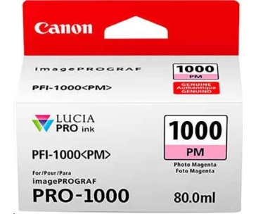 Canon CARTRIDGE PFI-1000 PM photo purpurová pro ImagePROGRAF PRO-1000 (374 str.)