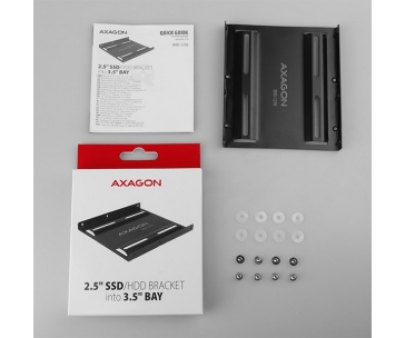 AXAGON RHD-125B, kovový rámeček pro 1x 2.5" HDD/SSD do 3.5" pozice, černý