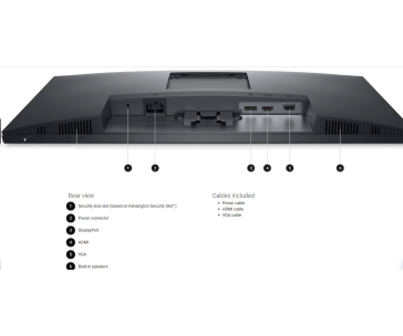 DELL LCD E2425HS - 24"/VA/LED/1920x1080/16:9/75Hz/5ms/3000:1/250 cd/m2/DP/VGA/HDMI/VESA/3YNBD (210-BNJV)