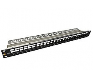 Solarix Modulární neosazený patch panel 24 portů 1U SX24M-0-STP-BK-UNI-N