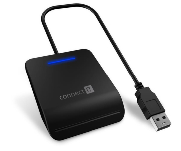 CONNECT IT USB čtečka eObčanek a čipových karet, černá