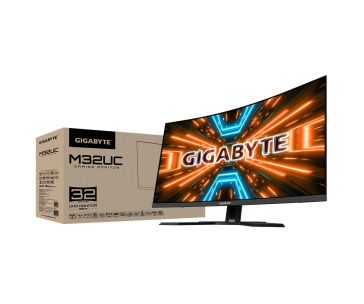 BAZAR - GIGABYTE LCD - 31.5" Gaming monitor M32UC, Prohnutý VA 1500R, 3840 x 2160 UHD, 144Hz, 3000:1, POŠKIOZENÝ OBAL