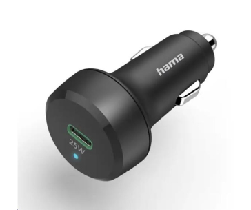 Hama rychlá USB nabíječka do vozidla, USB-C PD/QC 25 W